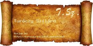 Turóczy Szilárd névjegykártya